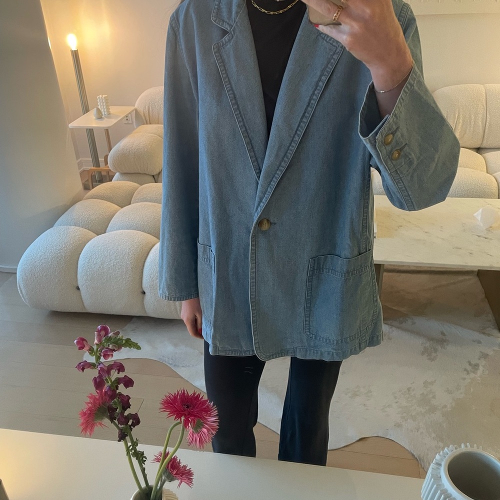 Liz Claiborne Blue Denim Blazer